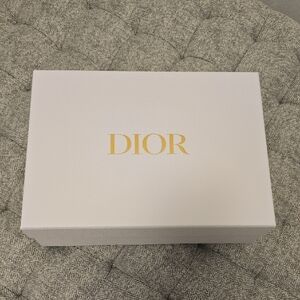 Dior White Gift Box with Gold Lettering